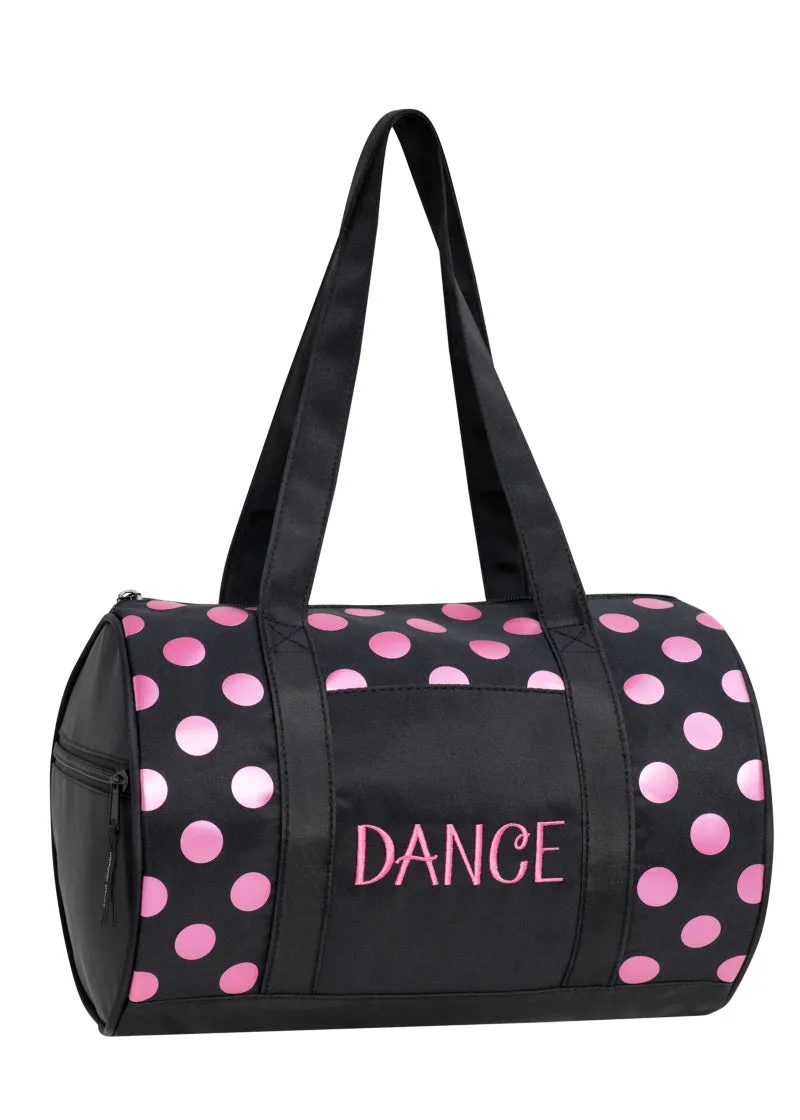 Dots Duffel Bag (Black/Pink)