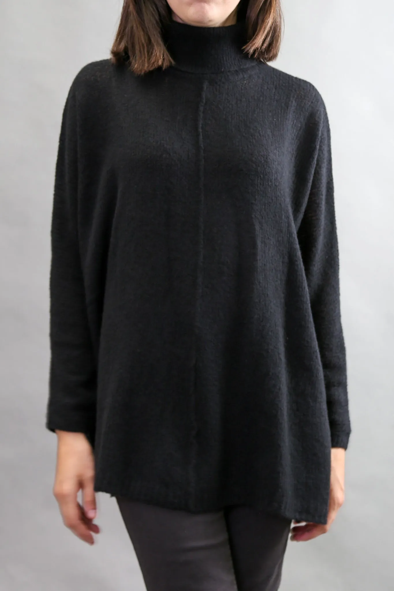 ELENE ONE-SIZE TURTLENECK PONCHO IN CLOUD CASHMERE