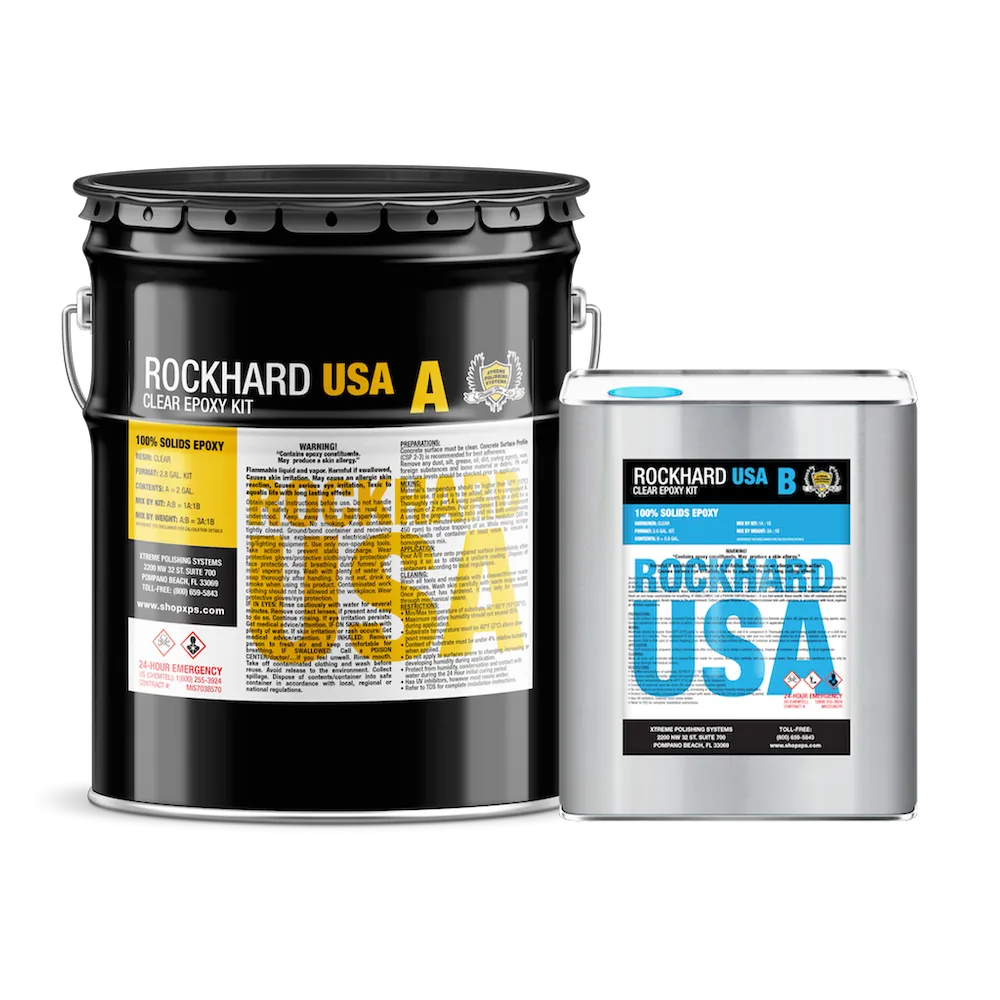 Epoxy Floors Kit - Rockhard USA Clear 3 Gal. Kit