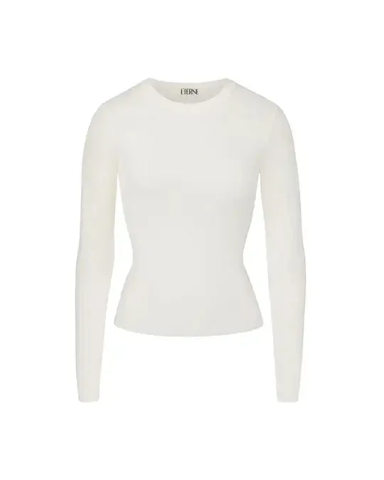 Eterne - Long Sleeve Fitted top in Cream