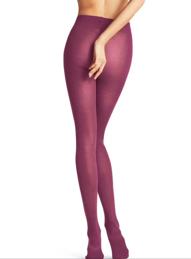 Falke Red Plum Soft Merino Tights