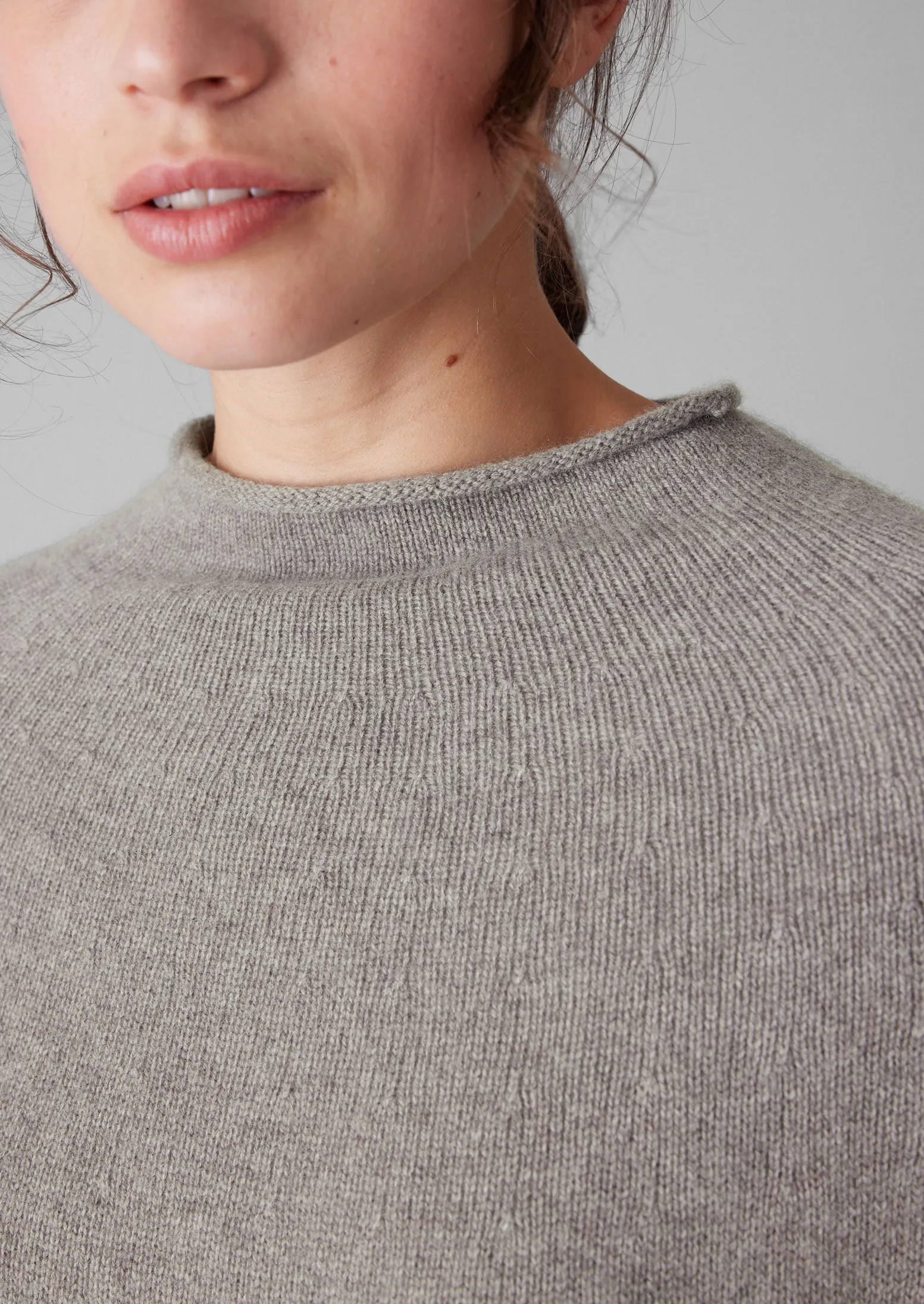 Fine Wool Cashmere Poncho | Granite