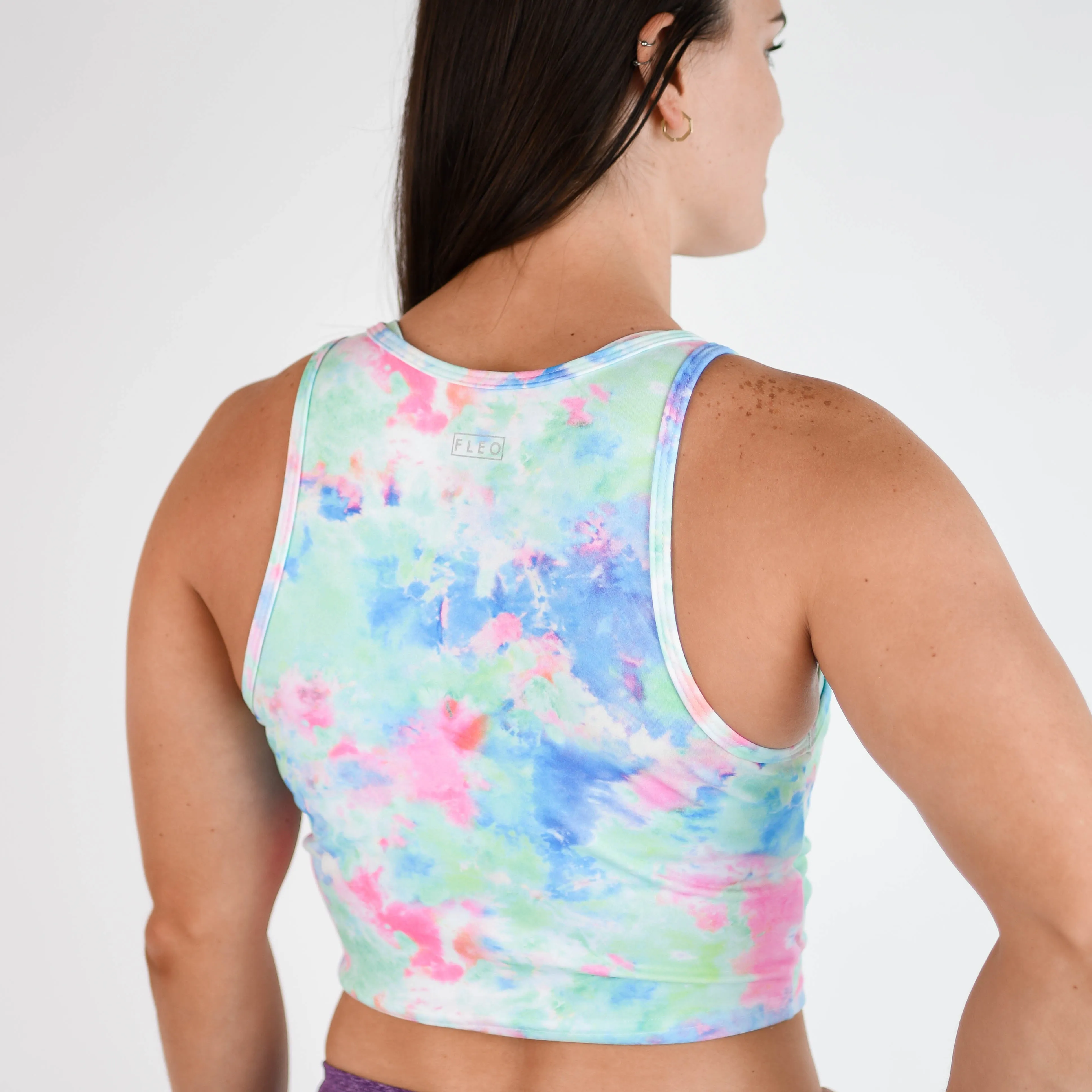 FLEO Tempo Crop Tank - Cloud Wish