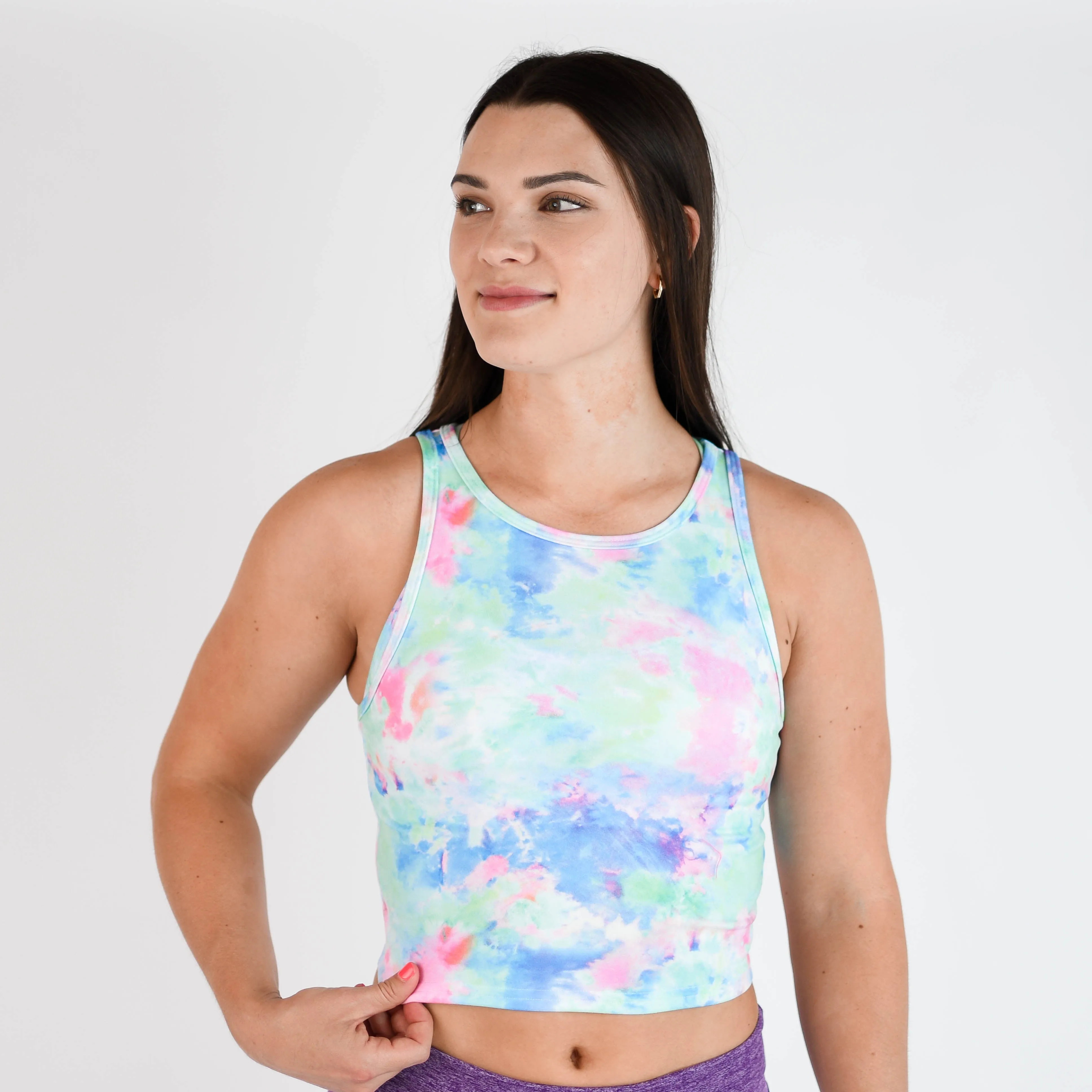 FLEO Tempo Crop Tank - Cloud Wish