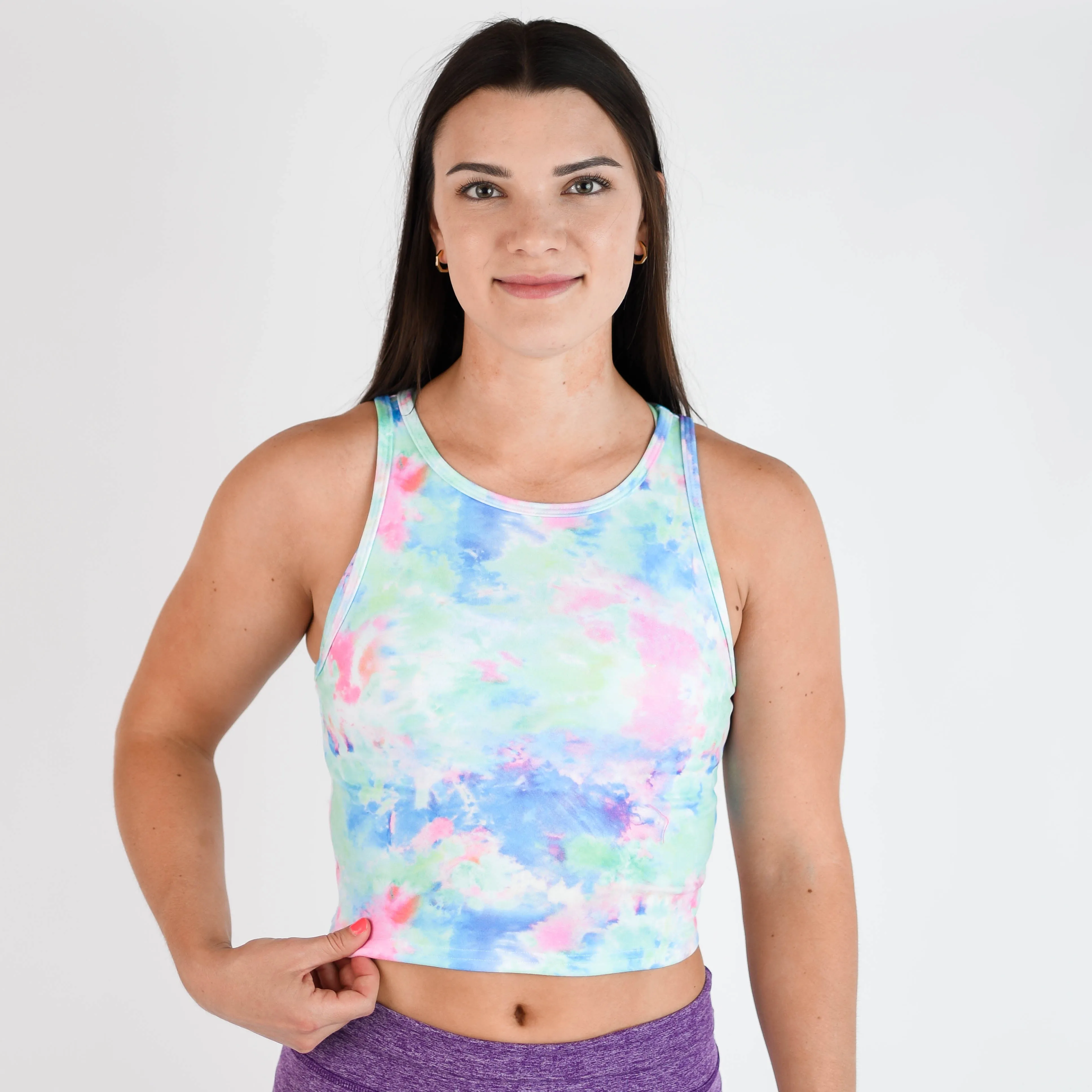 FLEO Tempo Crop Tank - Cloud Wish