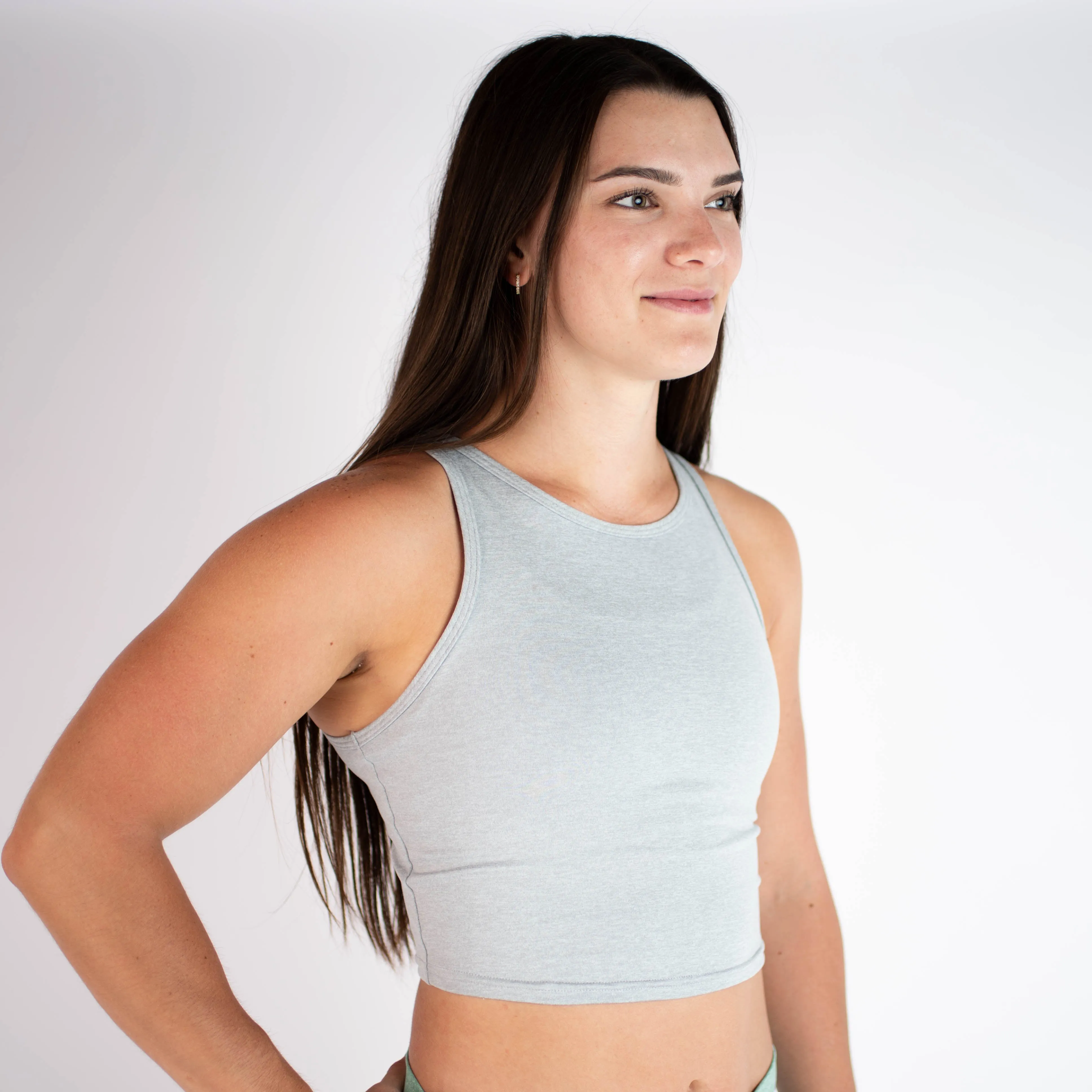 FLEO Tempo Crop Tank - Sleet