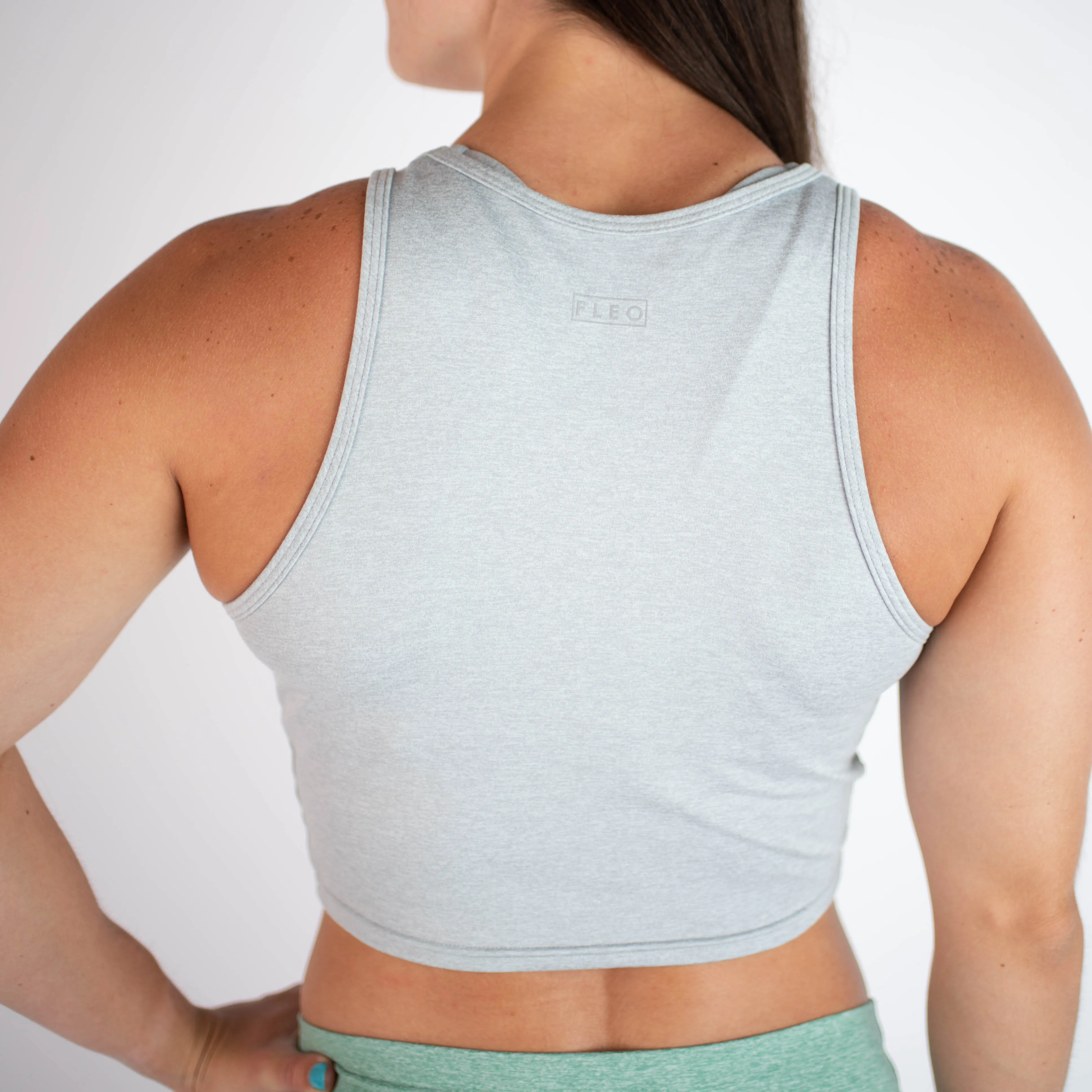 FLEO Tempo Crop Tank - Sleet