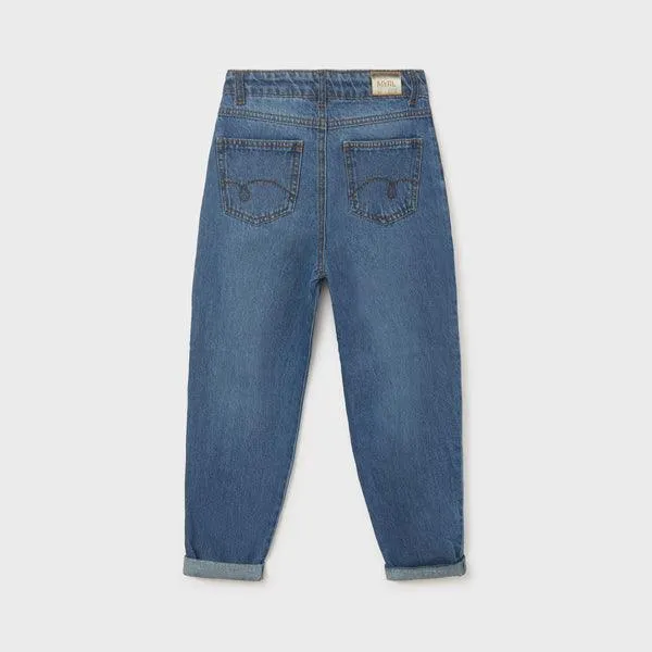 GIRLS DENIM CROPPED TROUSER