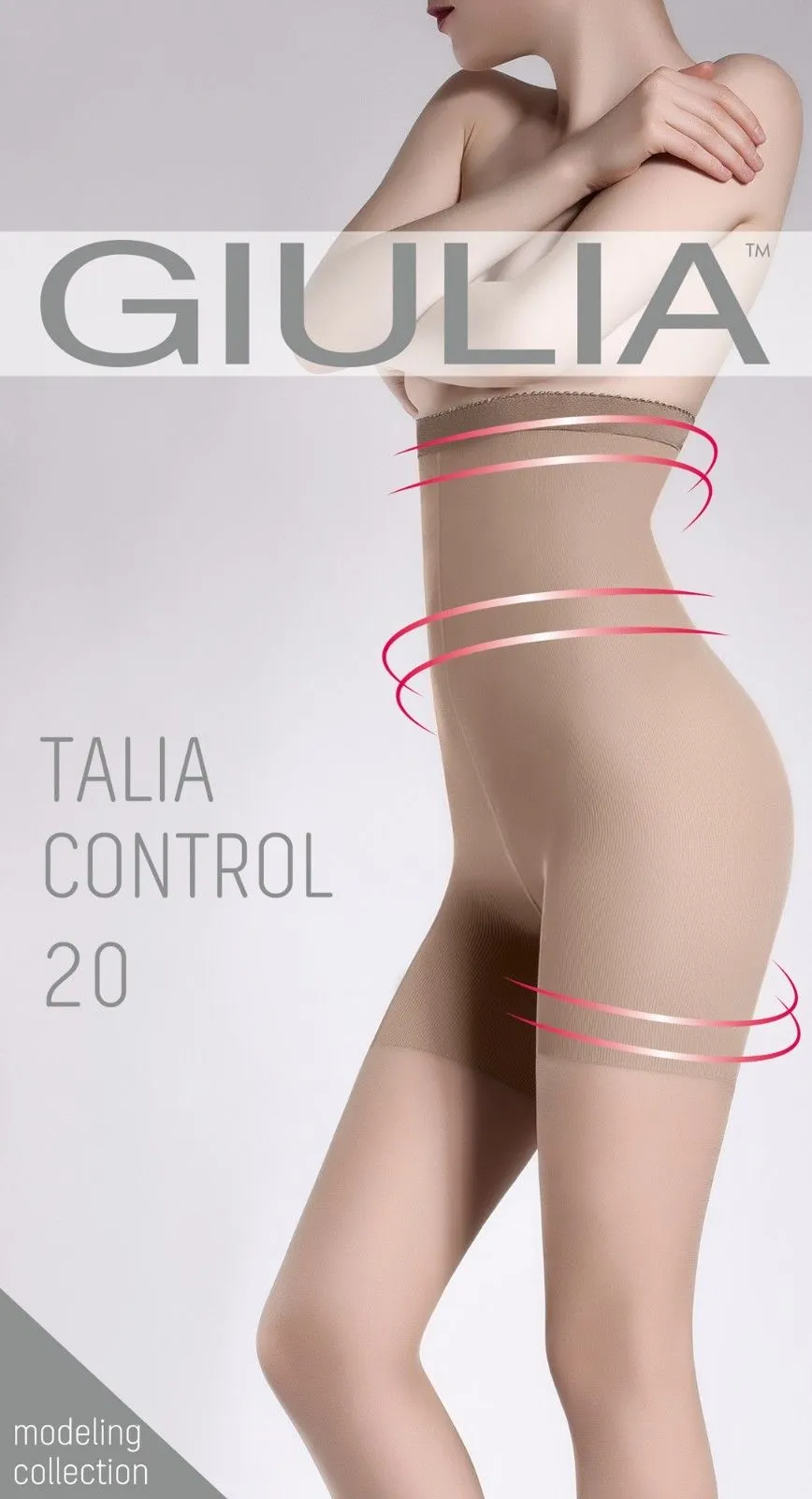 Giulia Talia Control High Waist 20 Denier Sheer Tights