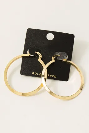 Gold Dipped Latch Hoop is Earrings