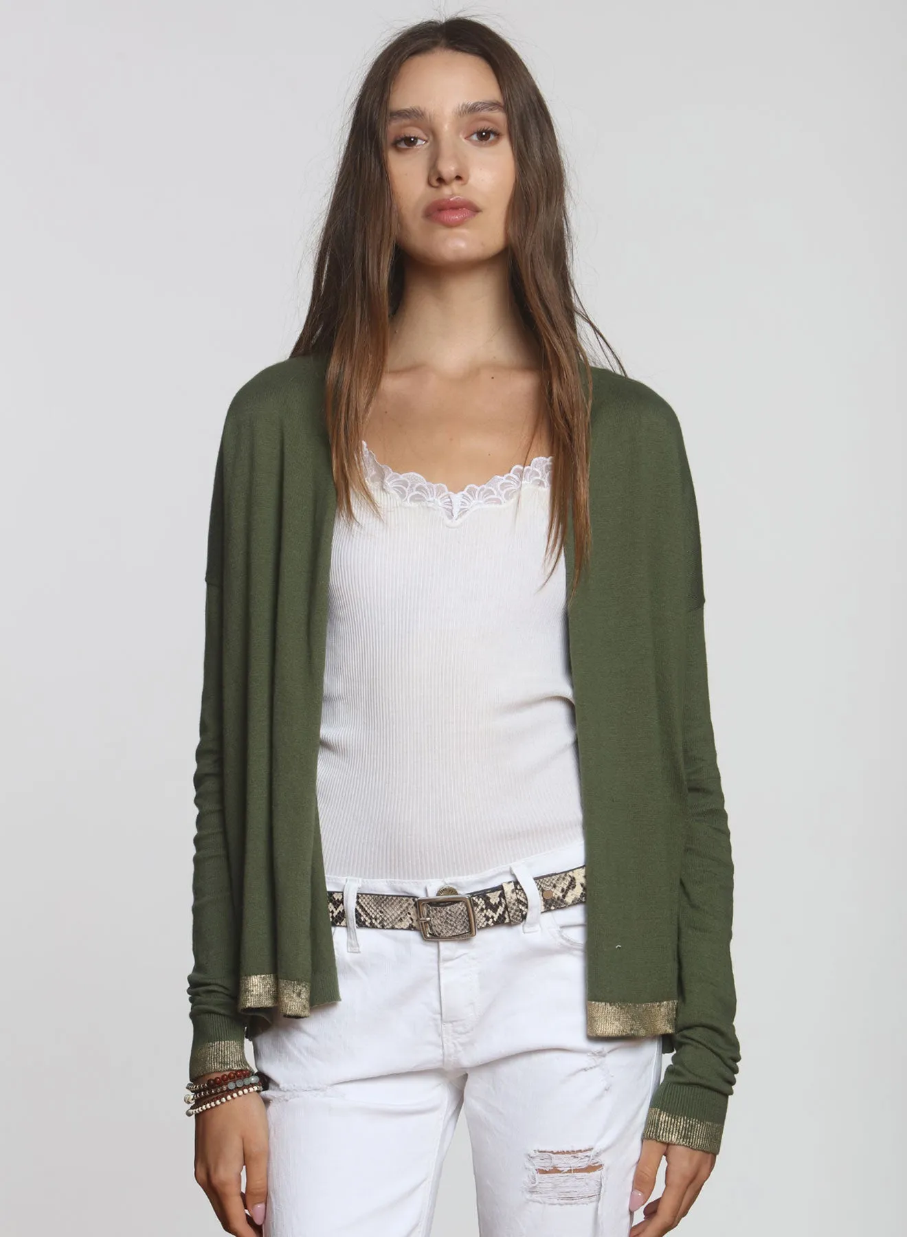 Goldie Cardigan - OD Green