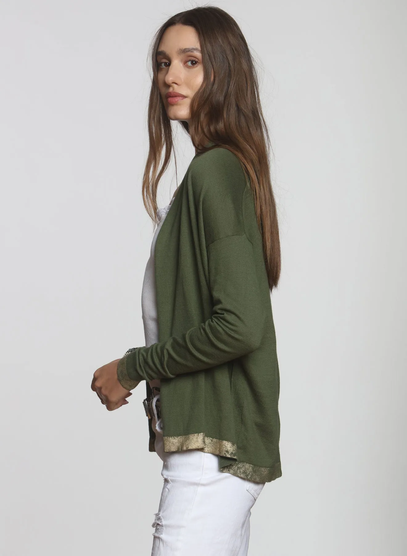 Goldie Cardigan - OD Green