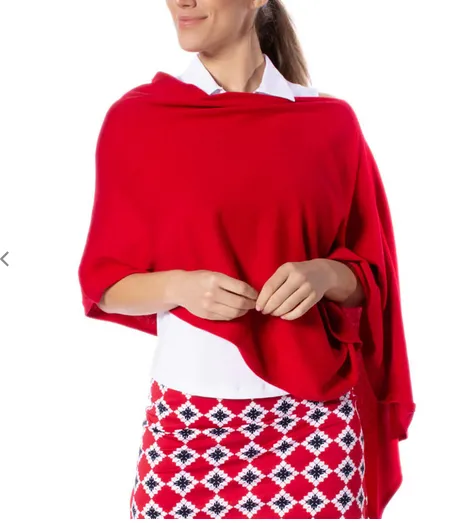 Golftini: Women's Cotton Cashmere Poncho (One Size)