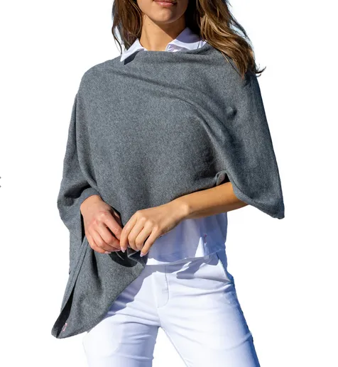 Golftini: Women's Cotton Cashmere Poncho (One Size)