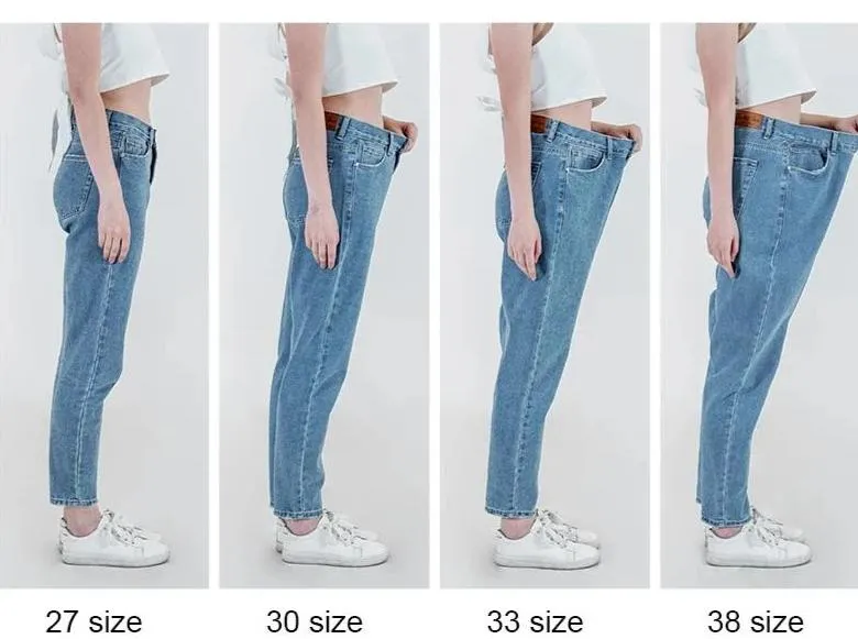 Harem High Waist Blue Straight Jean