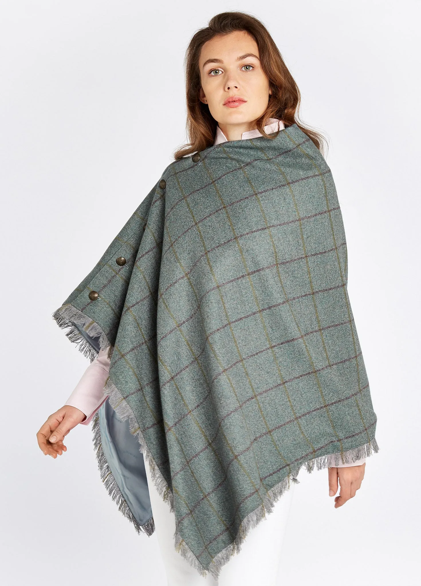 Hazelwood Tweed Poncho - Sorrel