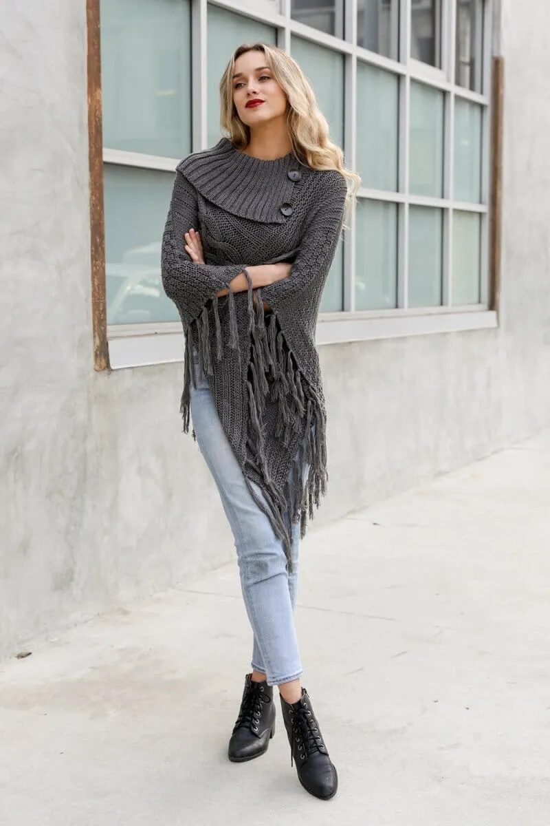 High Neck Poncho