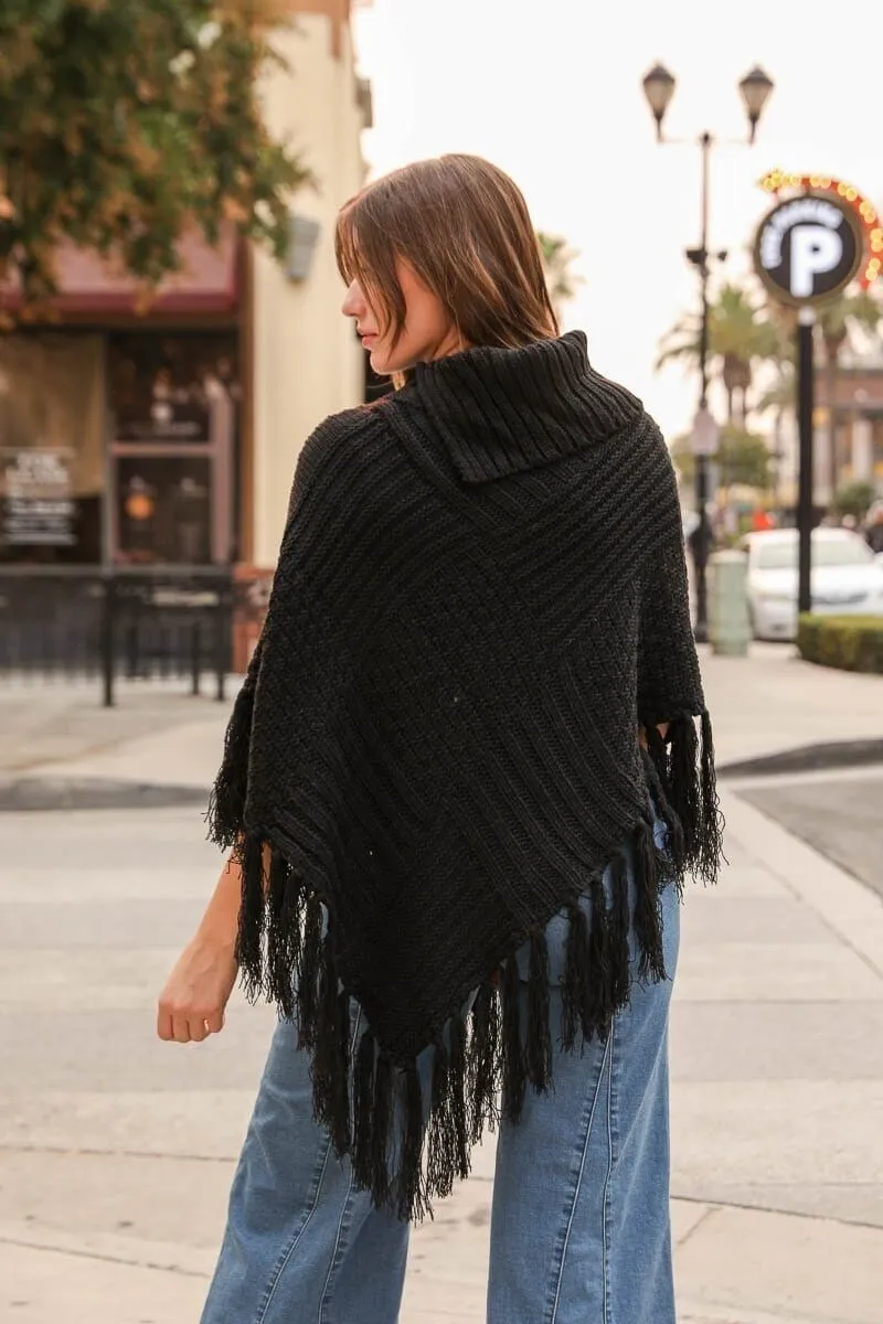 High Neck Poncho