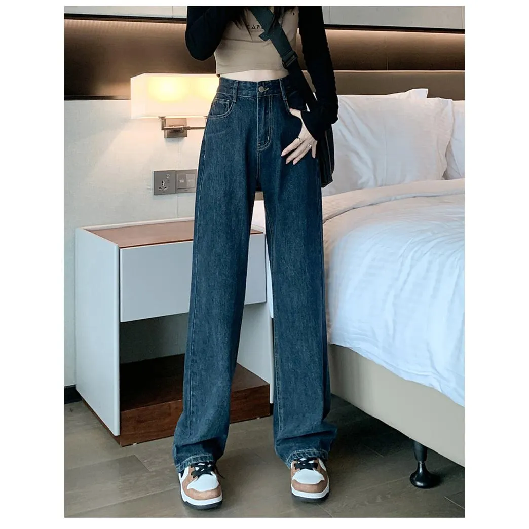 High-Waisted Cropped & Regular & Long Straight Leg Jeans