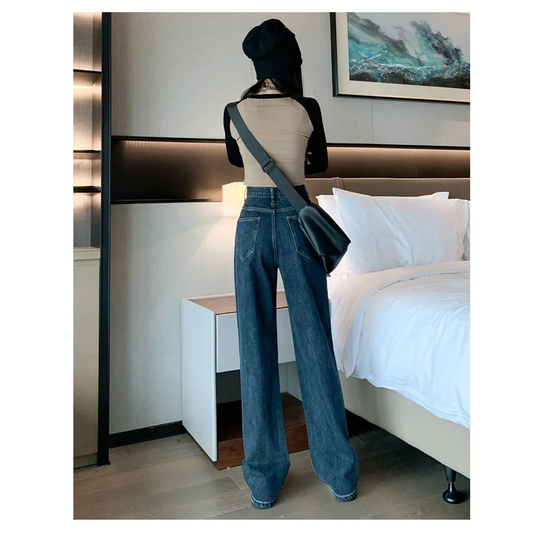 High-Waisted Cropped & Regular & Long Straight Leg Jeans