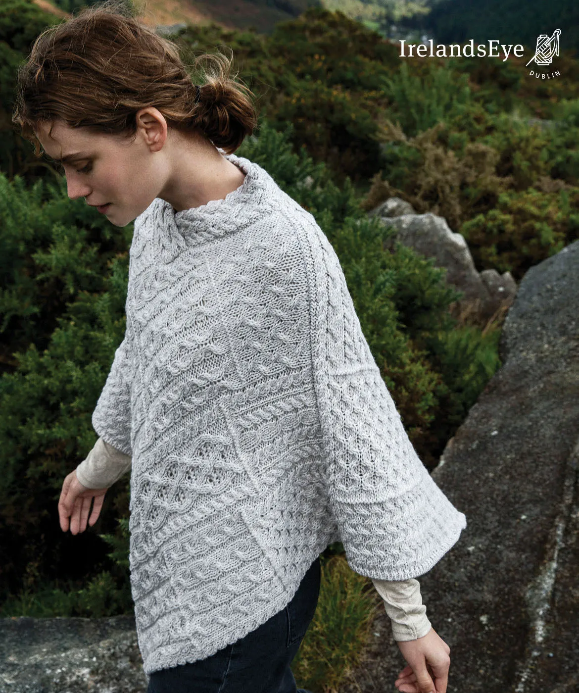 IrelandsEye Poncho | Silver Marl