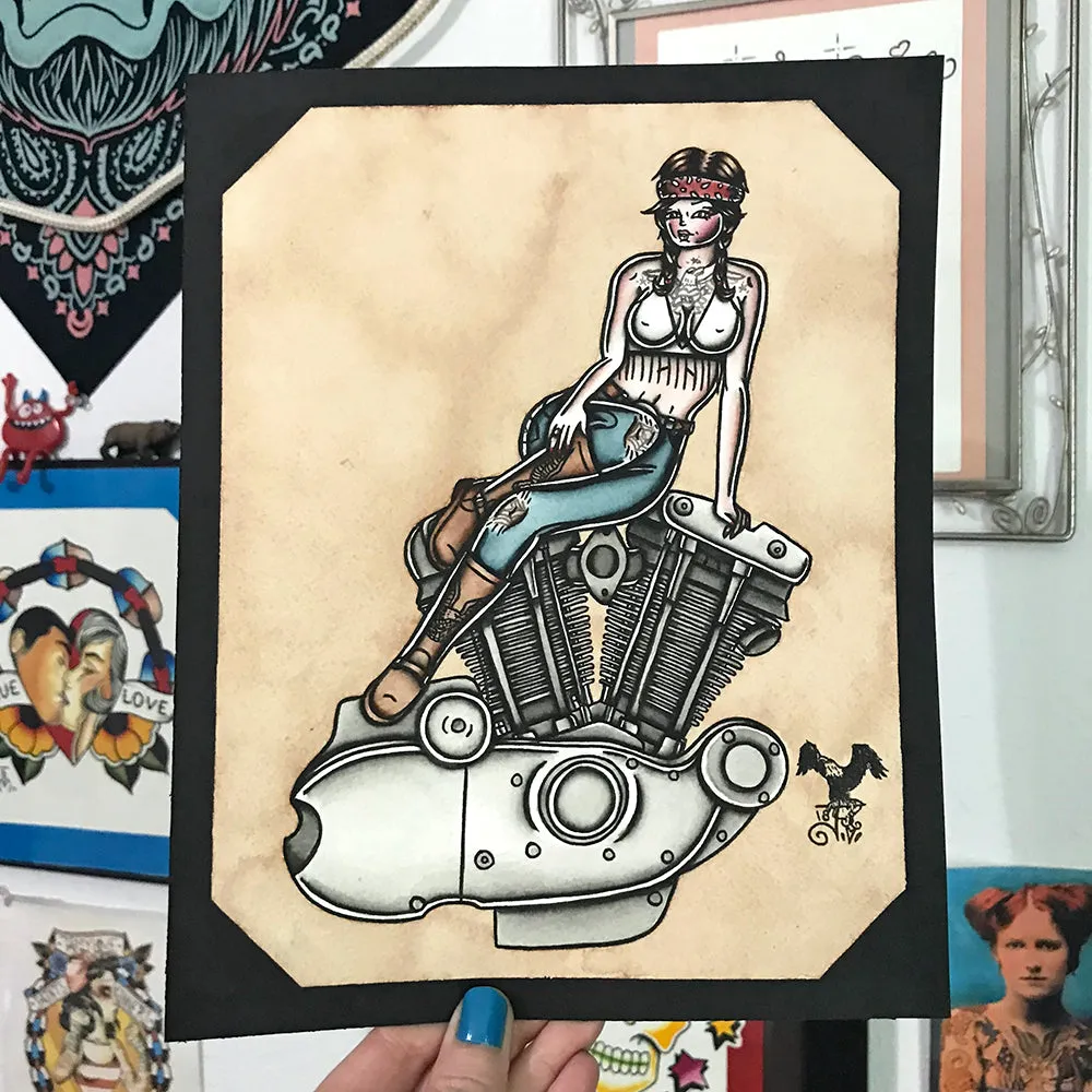 Ironhead Engine Pinup Print