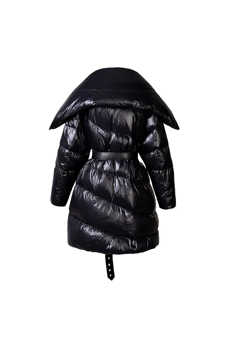 Irregular large lapel personality bread down jacket