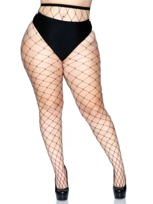 Isla Plus Size Fence Net Tights