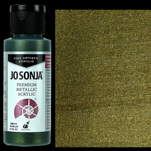 Jo Sonja Premium Metallic- Olive Green 2oz