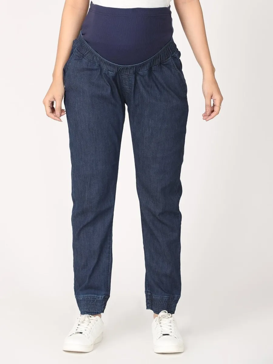 Jogger Style Maternity Denims with Belly Support