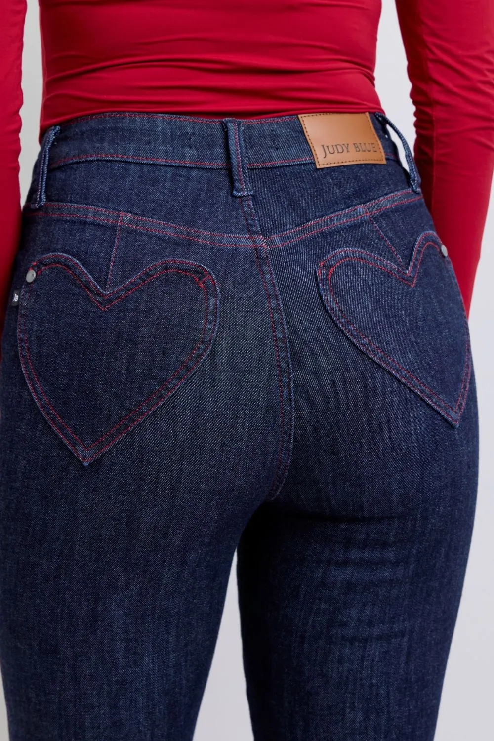 Judy Blue Heart Shaped Back Pockets Skinny Jeans