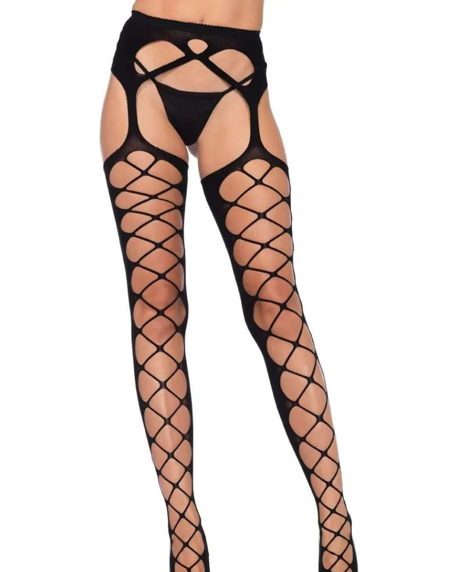 June Stockings with Garter Belt - O/S (Black)