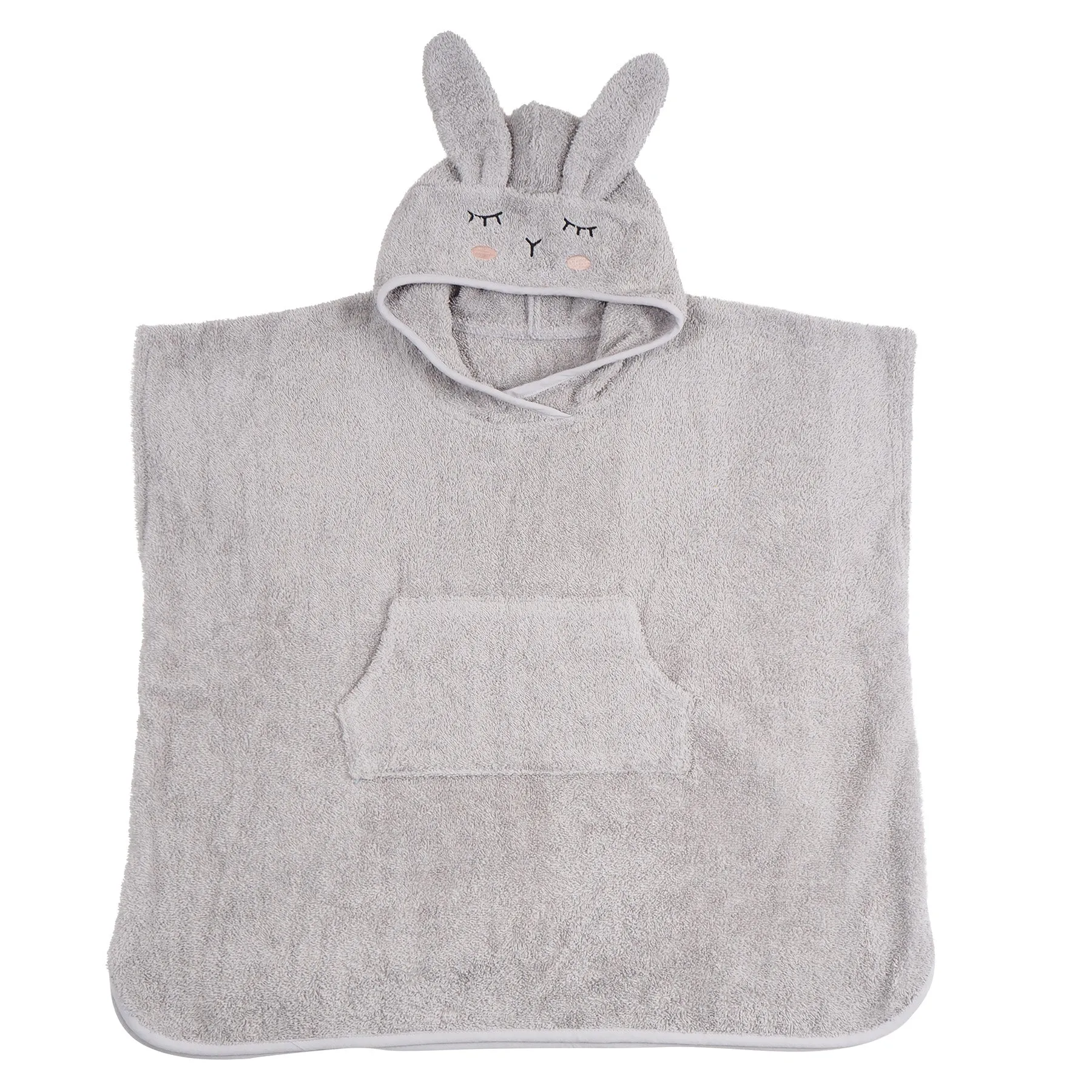 Kikadu Poncho | Rabbit Silver Grey GOTS