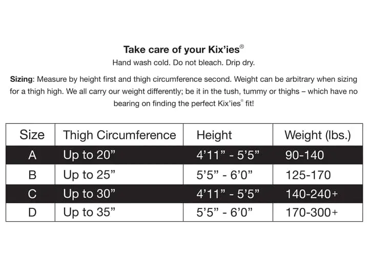 Kix'ies Whitney Red Back Seam Thigh Highs