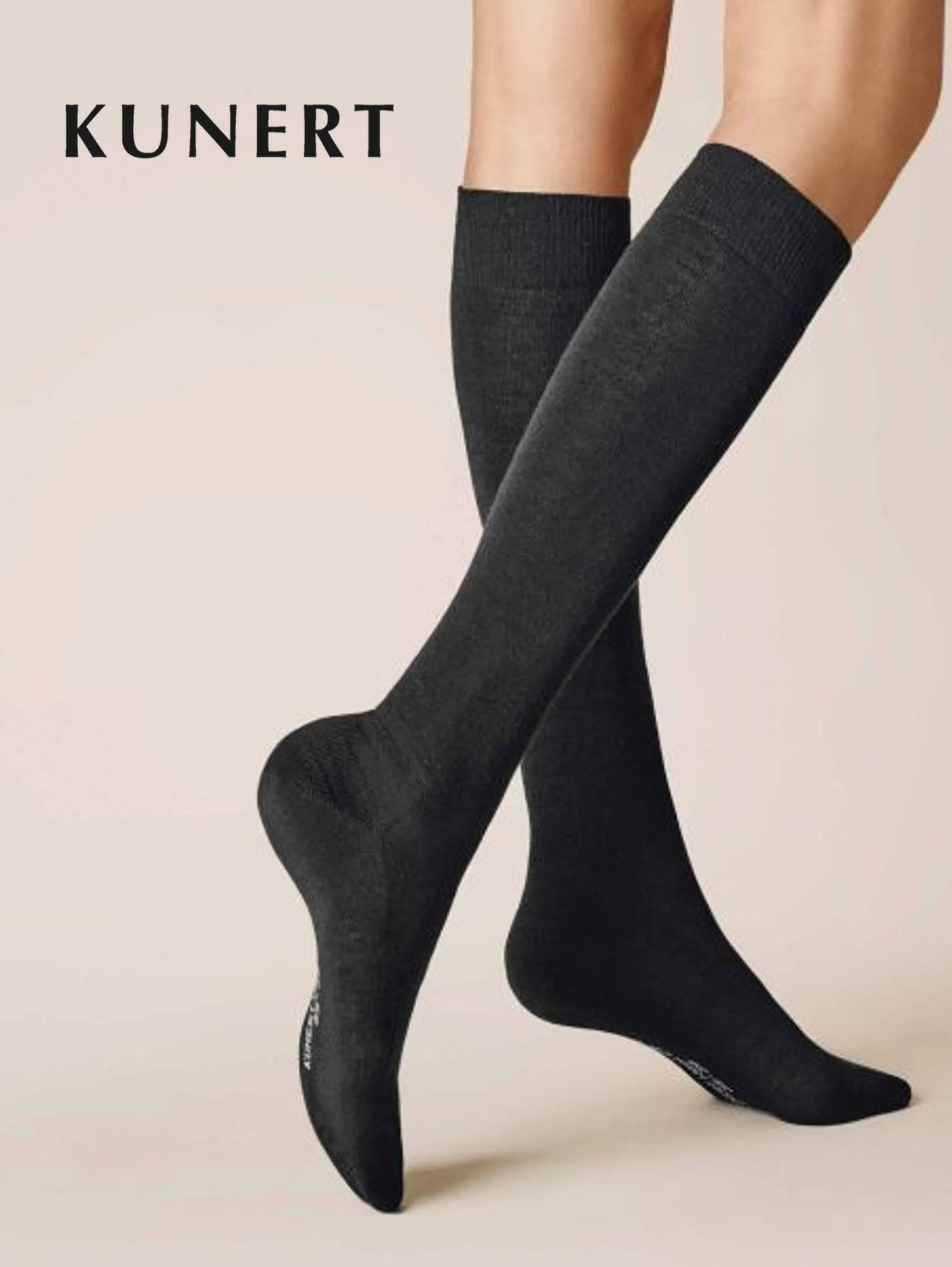 Kunert Soft Wool Care Anthracite Knee High Socks 263400