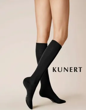 Kunert Soft Wool Care Black Knee High Socks 263400