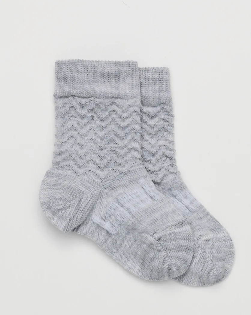 Lamington Baby Merino Crew Socks - Bunny