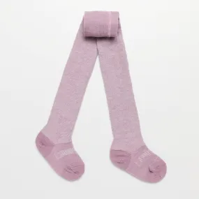 Lamington Merino Tights Textured Knit - Lilac Chalk