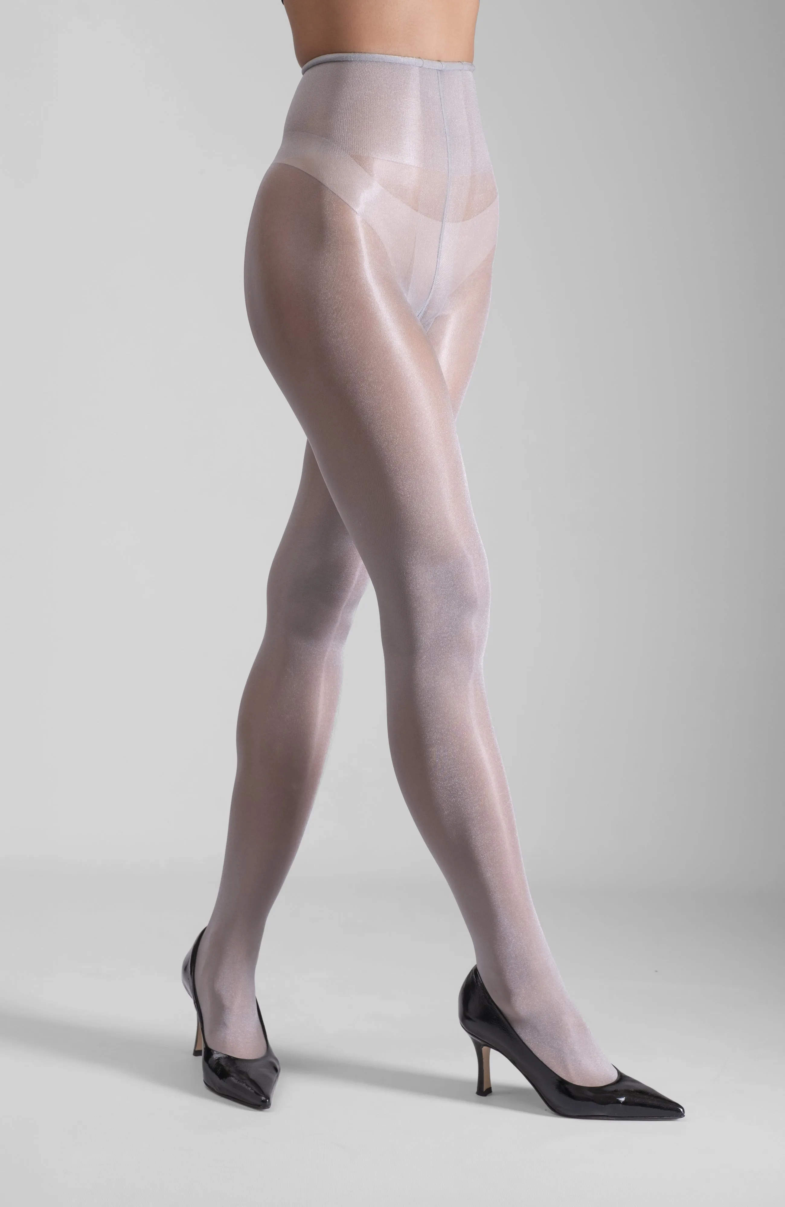 LECHERY® LUSTROUS SILKY SHINY 40 DENIER PANTYHOSE - GREY