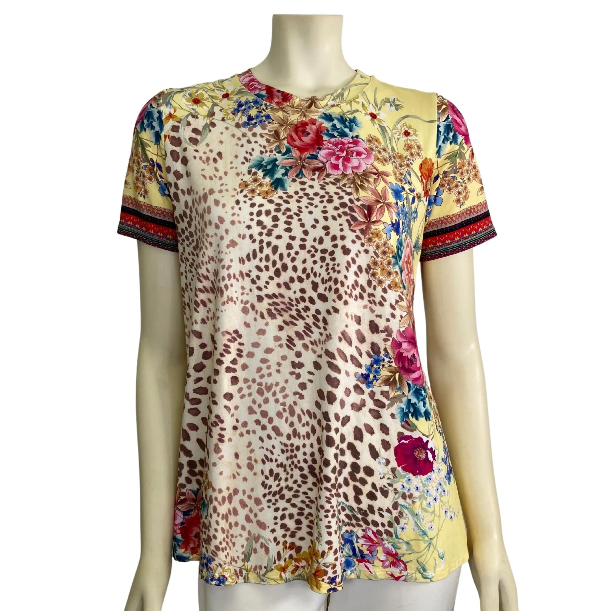 Leopard Floral Crew Tee (S)