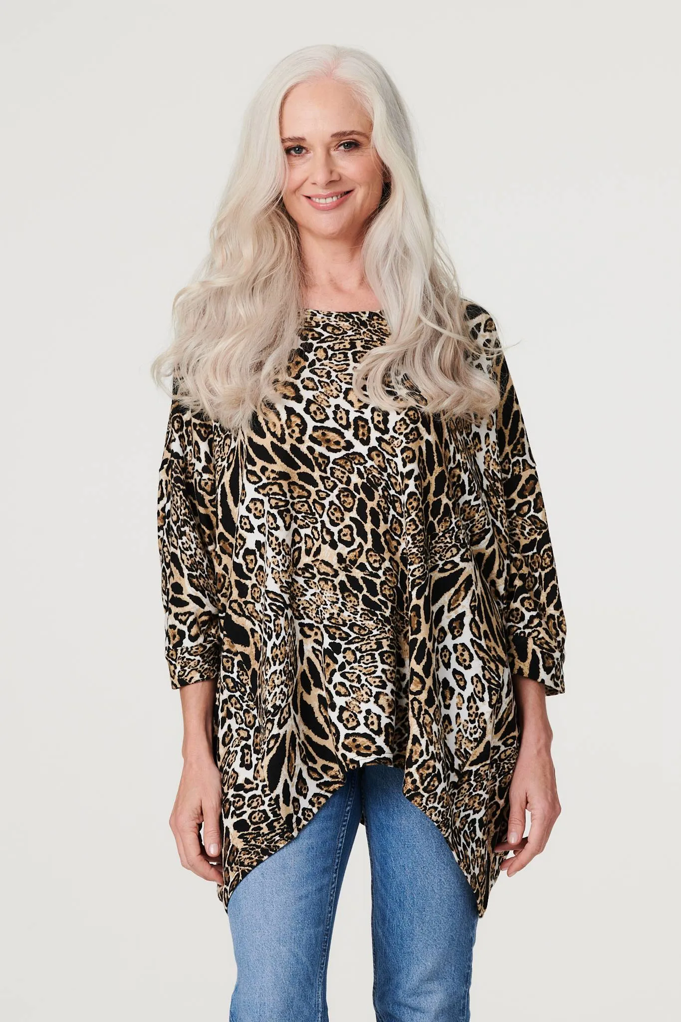 Leopard Print Oversize Blouse