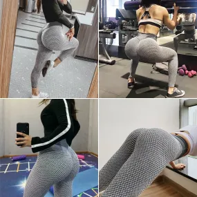 Light grey leggings for women, plus size sports high waist yoga pants, buttlifting workout tights