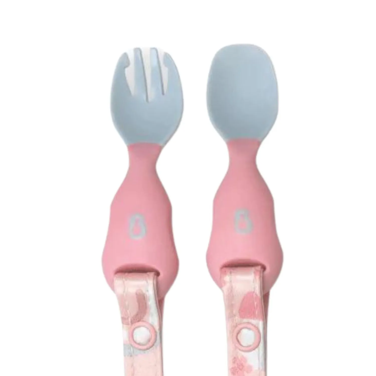 Long Sleeve Coverall & Attachable Handi Cutlery Bundle Over the Rainbow Light Pink