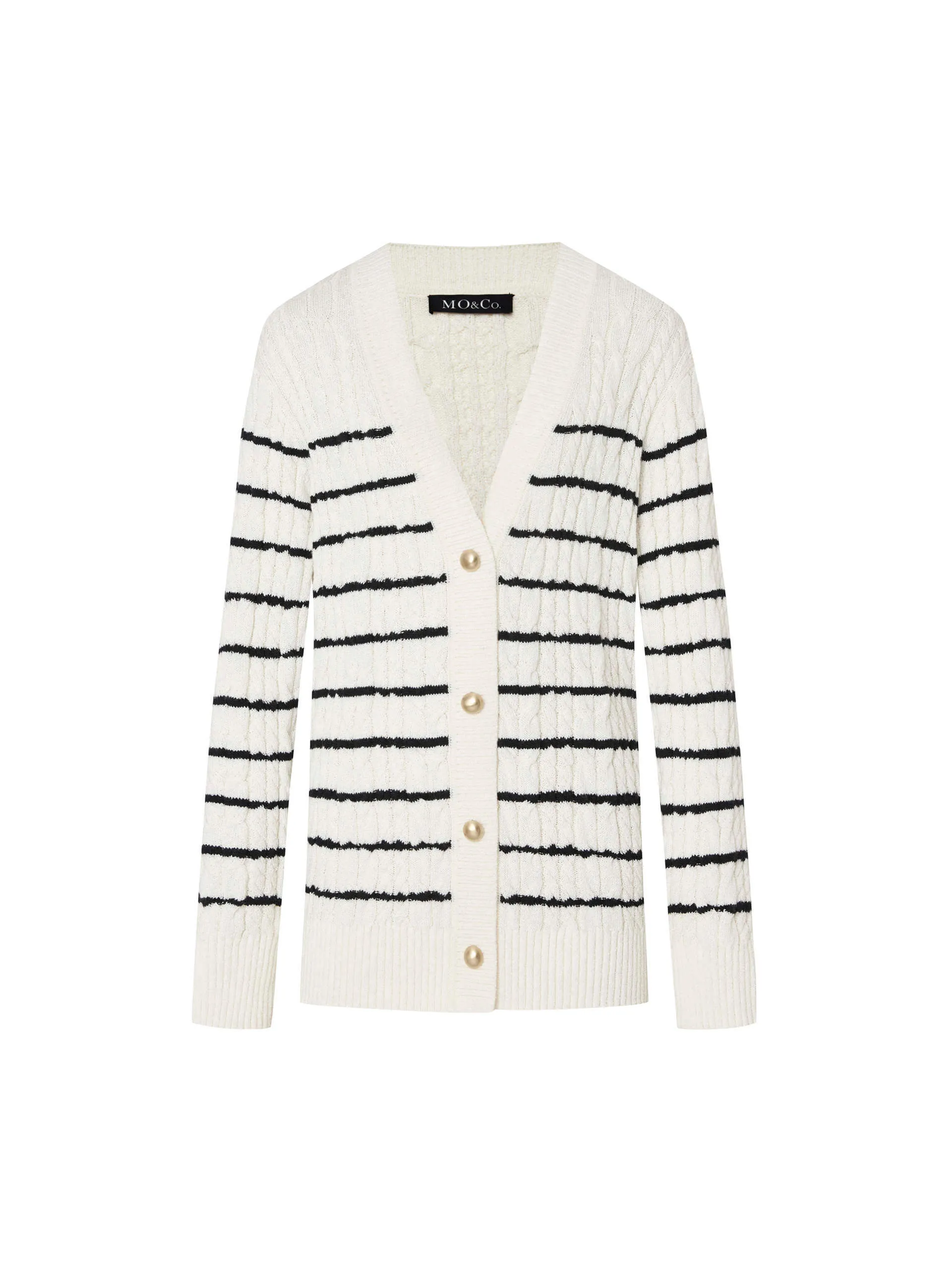 Loose Stripes Knit Cardigan