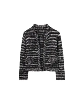 Luisa Cerano Fancy Tweed Fringe Jacket