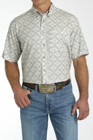 Men's Cinch Arenaflex Aztec Print Short Sleeve Button Down