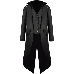 Men's Kid's Gothic Medieval Tailcoat Jacket Steampunk Vintage Victorian Coat