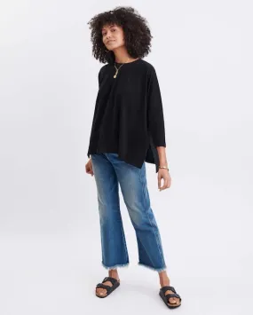 MerSea Catalina Slub Tee Shirt in Solid Black