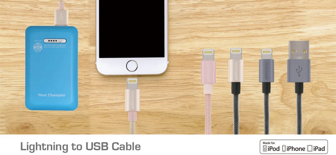 MFi Lightning to USB Cables 120cm By First Champion