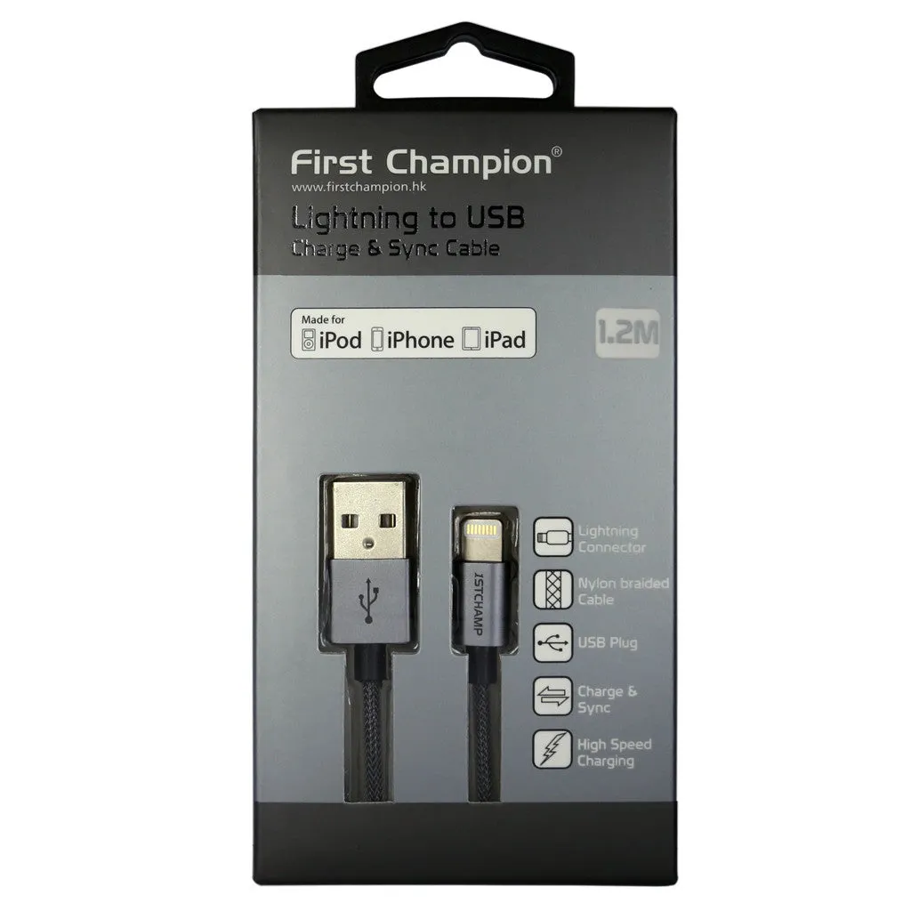 MFi Lightning to USB Cables 120cm By First Champion